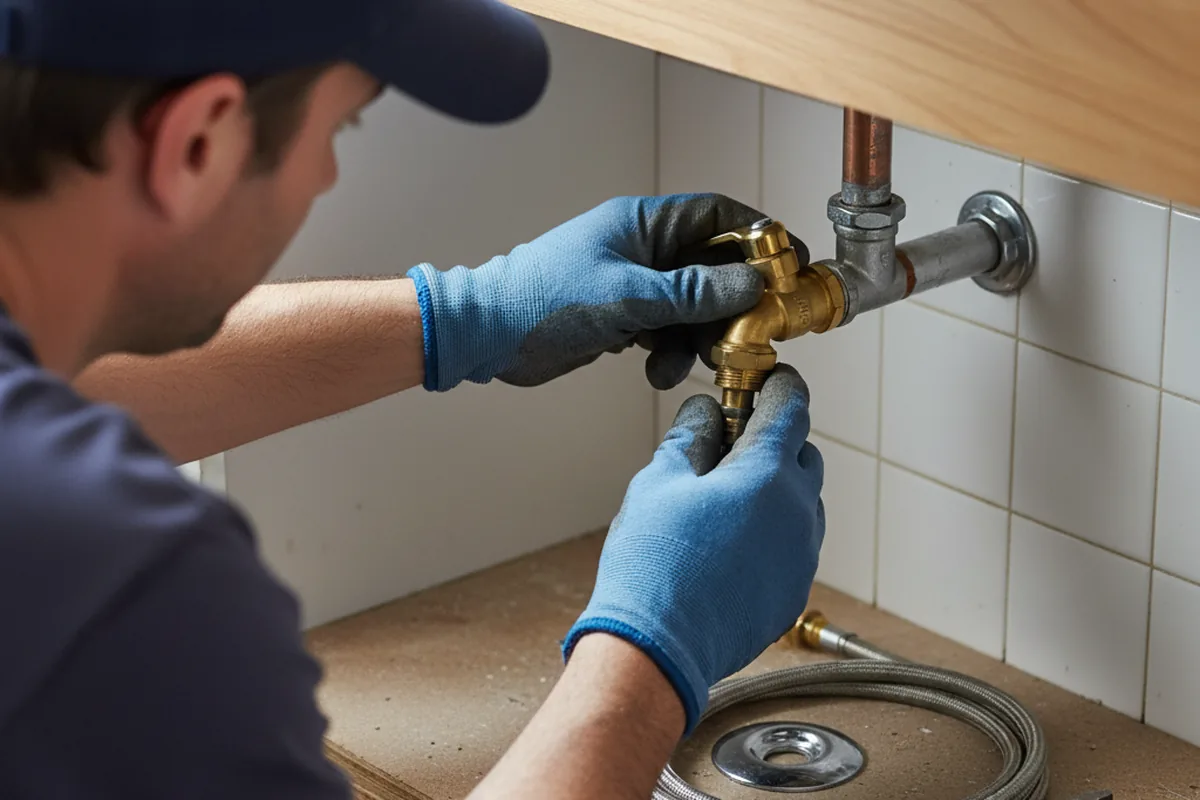 Shutoff valve and fitting work during Well Pump Repair in Reading
